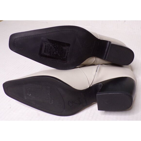 🆕FRANCO SARTO Vittorio Western Zip Bootie Ankle Boot 8 Off White - Picture 13 of 13